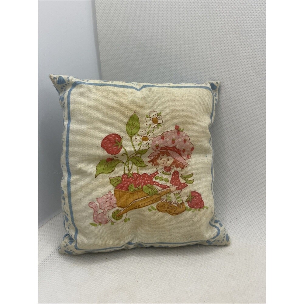 Vintage 80s Strawberry Shortcake Graphic Pillow